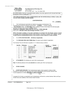 Colorado Real Estate Counterproposal