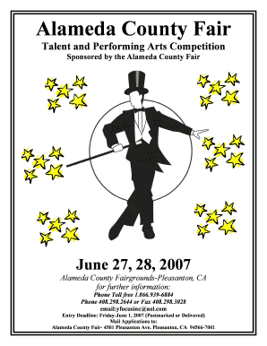 Fillable Online Alameda County Fair Fax Email Print - pdfFiller