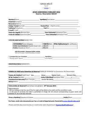 Formulario de Reserva de Hotel