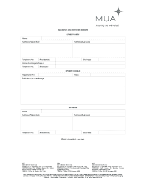 Accident and Witness Report Form