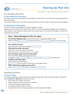 Chart - Waste Management Plan for Japan