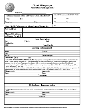 Albuquerque Residential Building Permit Reissue