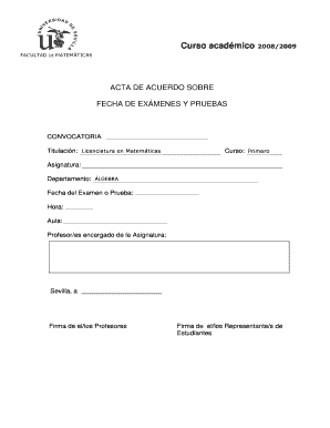 Acta de Examen