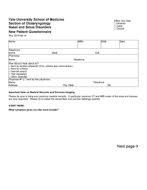 New Patient Questionnaire
