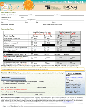 SNMMI Mid-Winter Meeting Registration Form