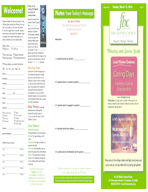 First Baptist Church Guest Information Form