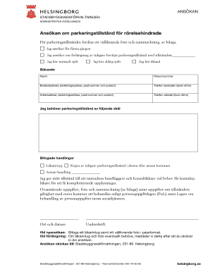 Application for Disabled Parking Permit