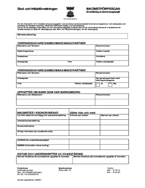 Childcare Fee Calculation Income Declaration