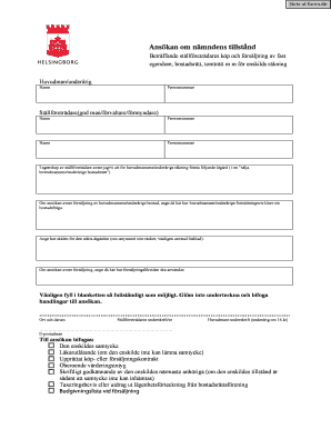 Application for Permission to Act as Representative