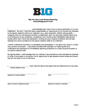 Incoming Student-Athlete Health Checklist