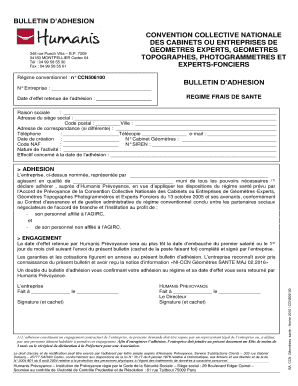 Bulletin d’adhésion