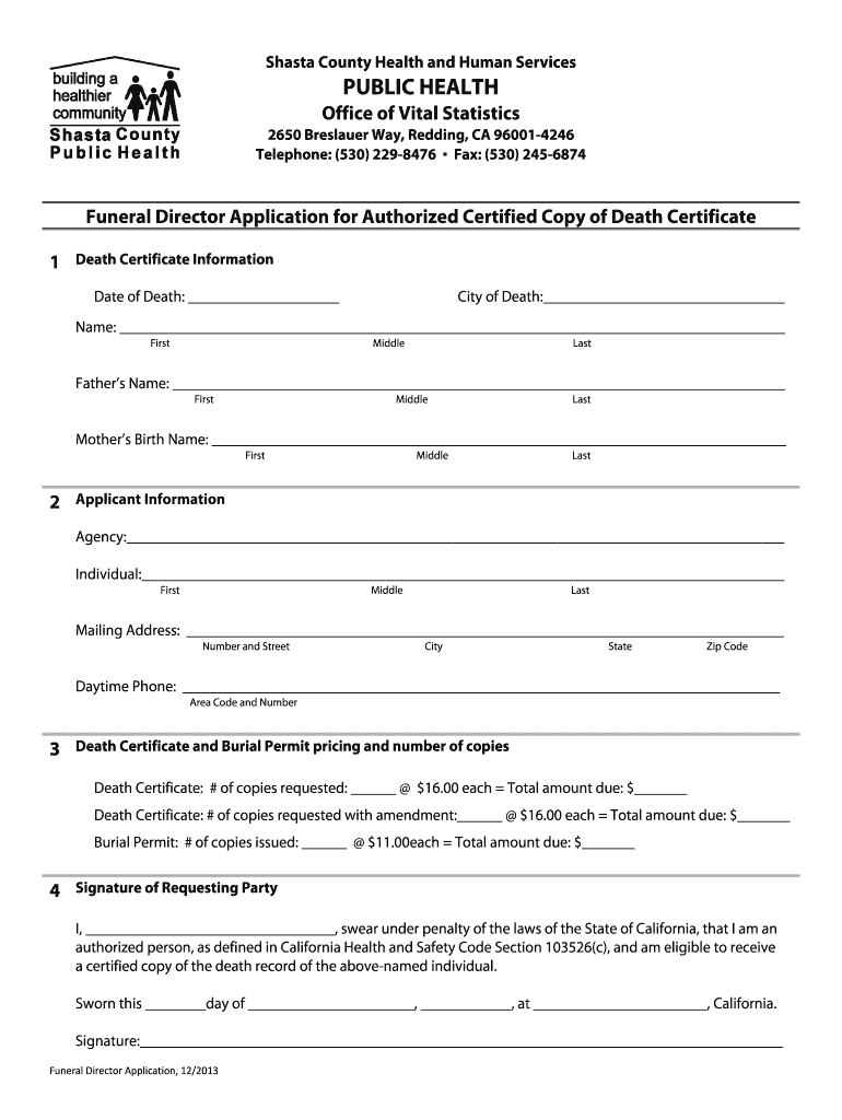 Fillable Online Funeral Director Application Fax Email Print pdfFiller