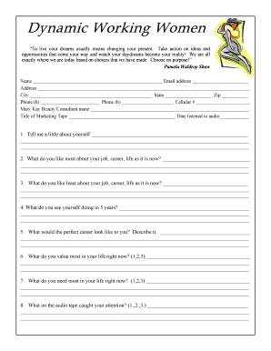Mary Kay Business Opportunity Application Form