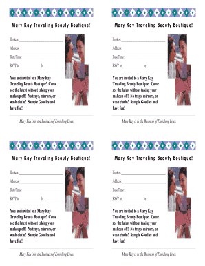 Mary Kay Traveling Beauty Boutique Invitation