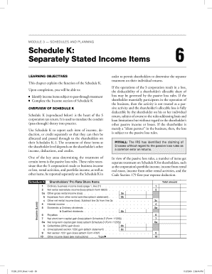 Schedule K Form 1120S
