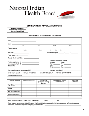 Employment Application Form