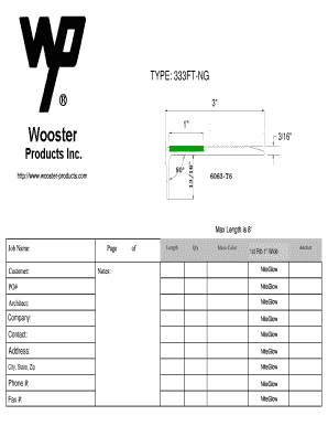 Printing Order Form