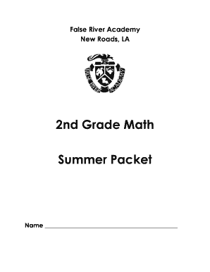 2nd Grade Math Summer Packet