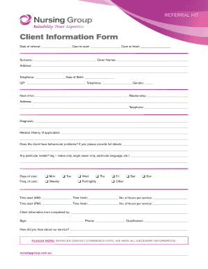 Nursing Group Referral Kit