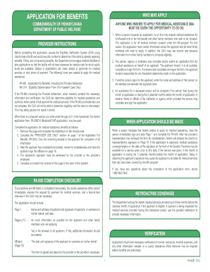 Pennsylvania Medical Assistance Application