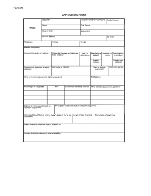 Scholarship Application Form 2b