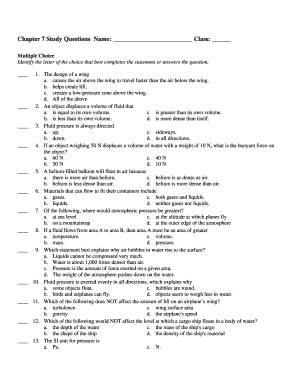 Chapter 7 Physics Study Questions