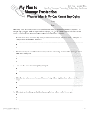 Plan to Handle Infant Crying