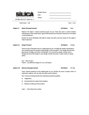 Art Examination Paper