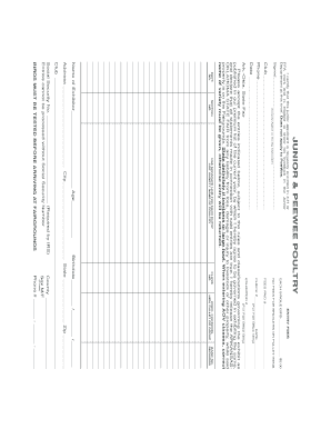 Arkansas-Oklahoma State Fair Poultry Entry Form