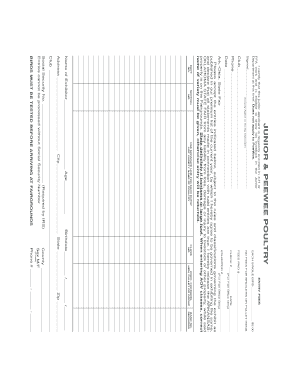 Arkansas-Oklahoma State Fair Poultry Entry Form