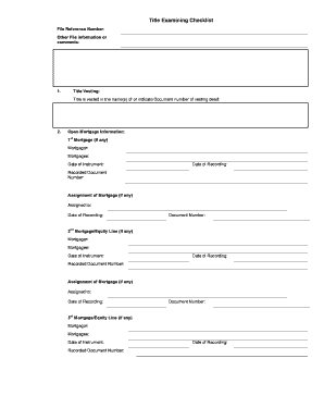 Title Examining Checklist