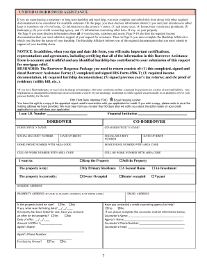 Uniform Borrower Assistance Form