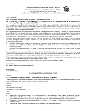 E-Communication Registration Form