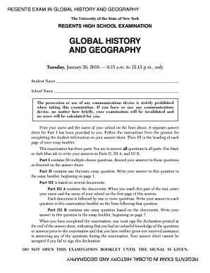 Regents Exam Global History and Geography