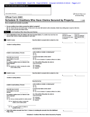 US Bankruptcy Court Schedule D Form