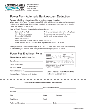 Power Pay Enrollment Form