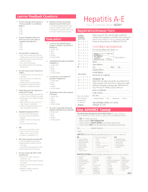 Hepatitis A-E Evaluation Form