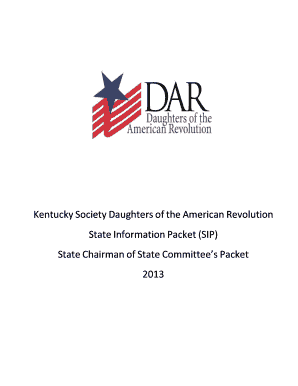 Kentucky DAR Chapter Credentials Form