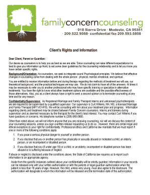 Informed Consent for Counseling Services