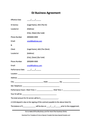 DJ Service Agreement