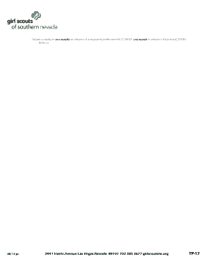 Money Earning Application - Girl Scouts of Southern Nevada