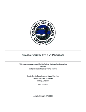 Forma i751 - Shasta County Title VI bProgramb