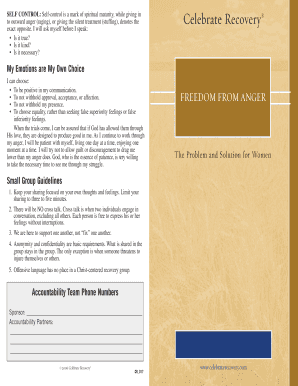 Celebrate Recovery Anger Management Guide