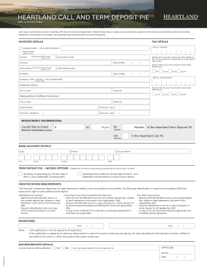 Heartland PIE Fund Investment Application Form