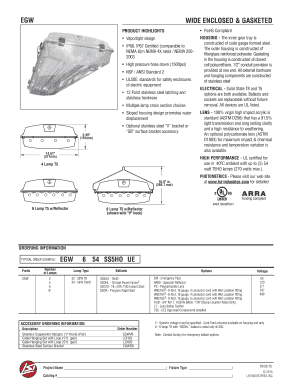 EGW Wide Enclosed and Gasketed Light Fixture Order Form