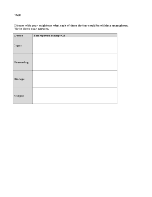 Smartphone Device Identification Worksheet