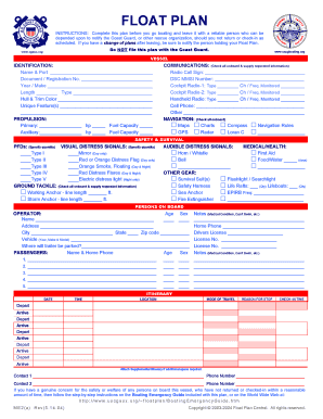 USCG Float Plan