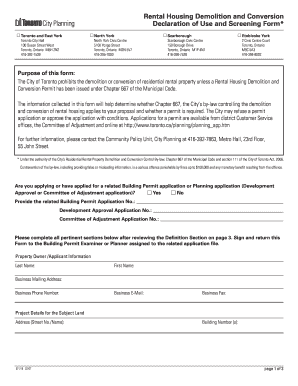 Rental Housing Demolition and Conversion Permit Application