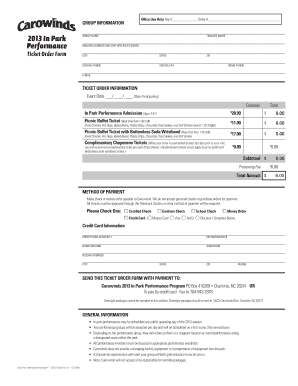 2013 In Park Performance - carowindscom