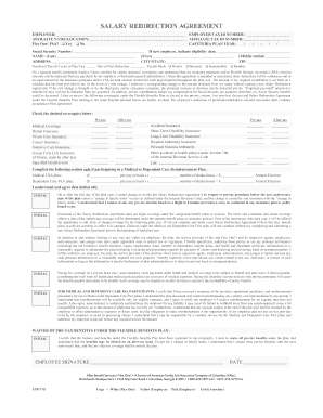 Salary Redirection Agreement